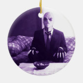 Bob de Alien die tv-versiering bekijkt! Keramisch Ornament (Achterkant)