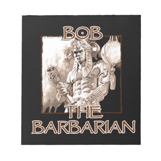 Bob, de Barbarian Notitieblok (Voorkant)