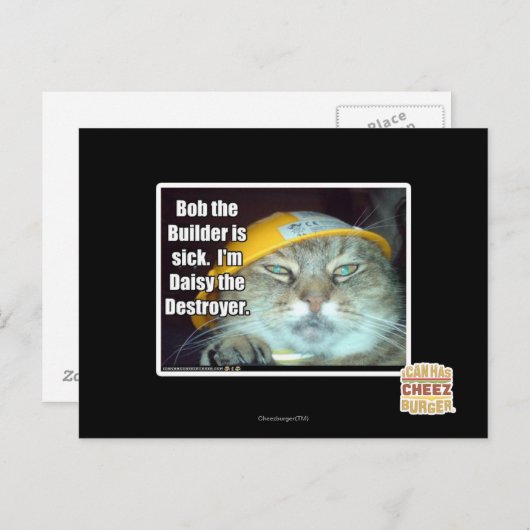 Bob de Bouwer is ziek Briefkaart (Voorkant / Achterkant)