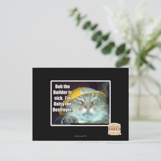 Bob de Bouwer is ziek Briefkaart (Staand voorkant)