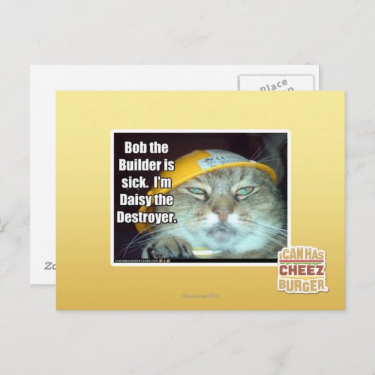 Bob de Bouwer is ziek Briefkaart (Voorkant / Achterkant)