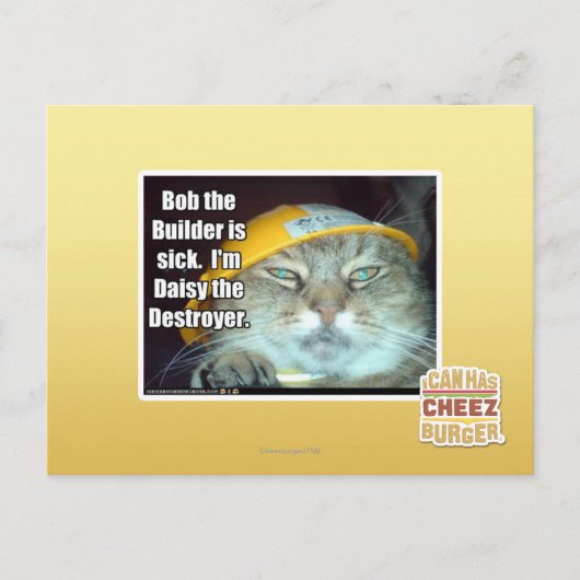 Bob de Bouwer is ziek Briefkaart (Voorkant)