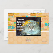 Bob de Bouwer is ziek Briefkaart (Voorkant / Achterkant)