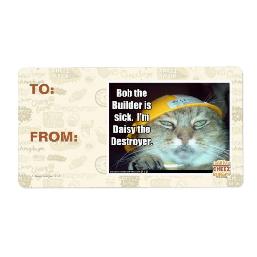 Bob de Bouwer is ziek Etiket (Voorkant)