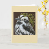 Bob de zwarte en witte warbler kaart (Gele Bloem)