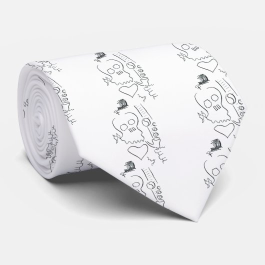 Bob Dobbs Skull Stropdas (Opgerold)