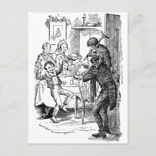 Bob en Tiny Tim Briefkaart (Voorkant)