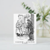 Bob en Tiny Tim (met tekst) Briefkaart (Staand voorkant)