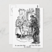 Bob en Tiny Tim (met tekst) Briefkaart (Voorkant / Achterkant)