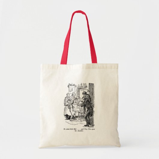 Bob en Tiny Tim (met tekst) Tote Bag (Voorkant)