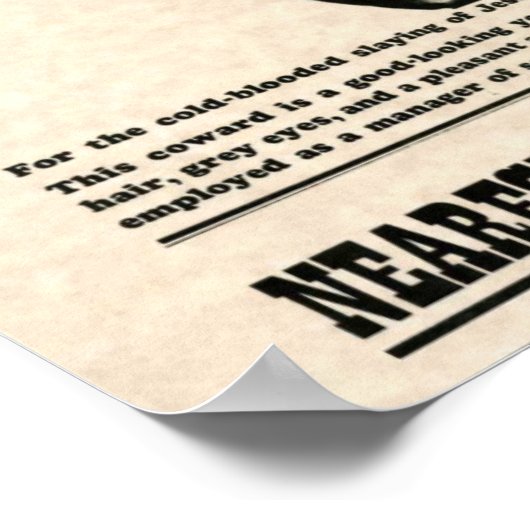 Bob Ford REWARD Poster (Hoek)