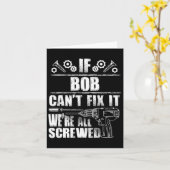 Bob Gift Naam Fix It Grappige Verjaardag gepersona Kaart (Gele Bloem)