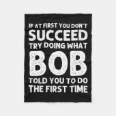 Bob Gift Name D Birthday Funny Christma  Fleece Deken (Voorkant)