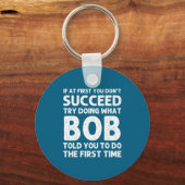 Bob Gift Name D Birthday Funny Christma Sleutelhanger (Voorkant)