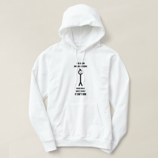 Bob heeft geen armen Knock Wie is het? Hoodie (Design voorkant)