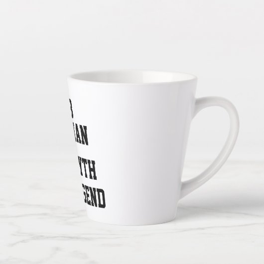 BOB, HET MAN DE MYTH DE LEGEND, grappig Latte Mok (Rechts)