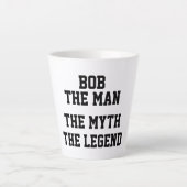 BOB, HET MAN DE MYTH DE LEGEND, grappig Latte Mok (Voorkant)