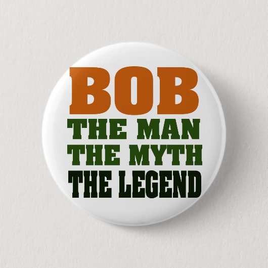 Bob - het Man, de Myth, de Legende Ronde Button 5,7 Cm (Voorkant)