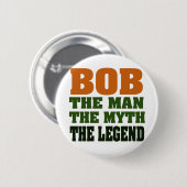 Bob - het Man, de Myth, de Legende Ronde Button 5,7 Cm (Voorkant /achterkant)