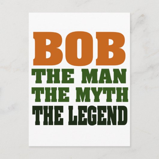 Bob - het Man, de mythe, de legende Briefkaart (Voorkant)