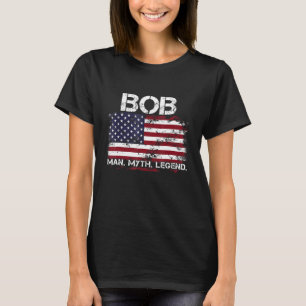 Bob het Man De mythe De legende Vlag Vader S T-shirt