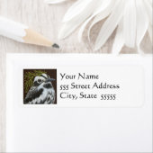 Bob het zwarte en witte etiket van het warbler adr (Insitu)