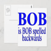 Bob is Bob backwards Briefkaart (Voorkant / Achterkant)