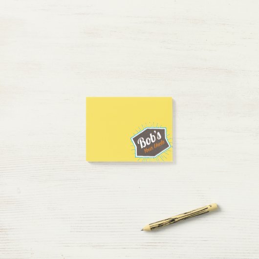 Bob is je oom Funny Man genaamd Bob Post-it® Notes (Op bureau)