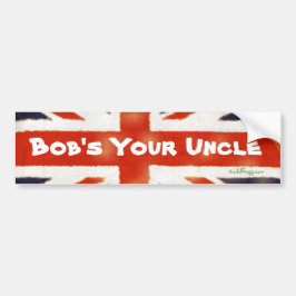 Bob is je oom Union Jack Bumpersticker