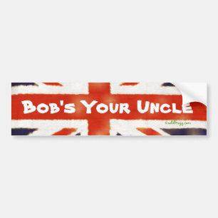 Bob is je oom Union Jack Bumpersticker