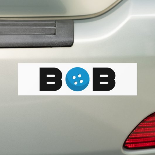Bob-knop Bumpersticker (Op auto)
