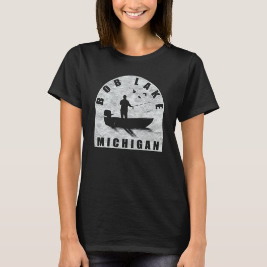 Bob Lake Vissen Michigan T-shirt (Voorkant)