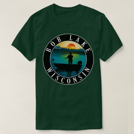 Bob Lake Wisconsin Vist T-shirt (Design voorkant)
