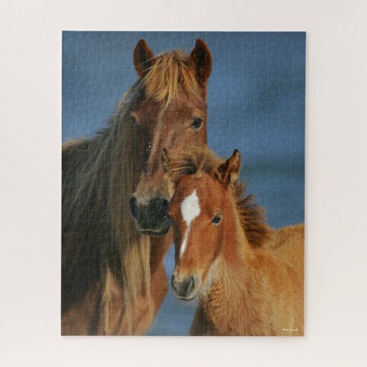 Bob Langrish | Banker Pony Mare and Foal Headshot Legpuzzel (Verticaal)
