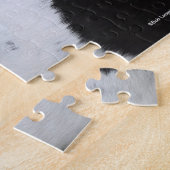 Bob Langrish Black en White Gypsy Vanner Headshot Legpuzzel (Zijkant)