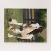 Bob Langrish Champagne Color Gypsy Vanner Running Legpuzzel (Horizontaal)