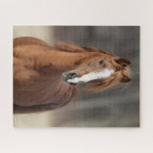 Bob Langrish | Chestnut Hackney Pony headshot Legpuzzel (Horizontaal)