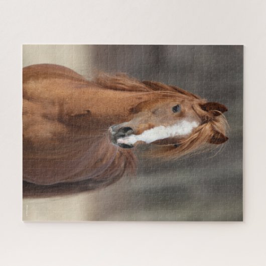 Bob Langrish | Chestnut Hackney Pony headshot Legpuzzel (Horizontaal)