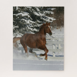 Bob Langrish Chestnut in de sneeuw Legpuzzel