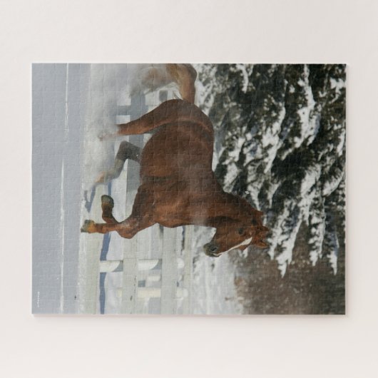 Bob Langrish | Chestnut in de sneeuw Legpuzzel (Horizontaal)