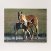 Bob Langrish | Chincoteague Mare and Foal Standing Legpuzzel (Horizontaal)