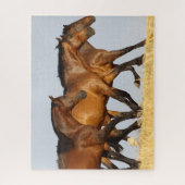 Bob Langrish | Drie Andalucian Mares aan het werk Legpuzzel (Verticaal)