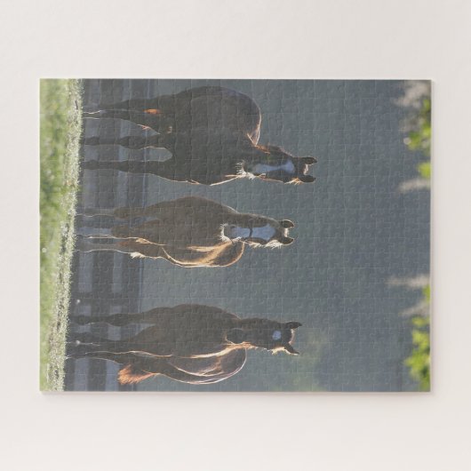 Bob Langrish | Drie kwart van de jongere paarden Legpuzzel (Horizontaal)