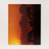 Bob Langrish | Grazing van drie paarden op de zon Legpuzzel (Verticaal)