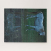 Bob Langrish Grey Arab Standing by Pond Reflection Legpuzzel (Horizontaal)