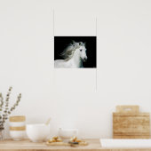 Bob Langrish | Grijze Andalucian Stallion Headshot Poster (Keuken)