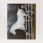 Bob Langrish | Grijze Andalucian Stallion Running Legpuzzel (Verticaal)