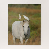 Bob Langrish | Grijze Camargue Paarden met twee vo Legpuzzel (Verticaal)