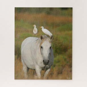 Bob Langrish Grijze Camargue Paarden met twee vo Legpuzzel