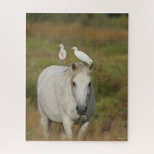 Bob Langrish | Grijze Camargue Paarden met twee vo Legpuzzel (Verticaal)